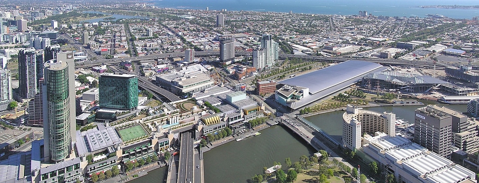 Melbourne's entertainment and conference precinct in Victoria, Australia