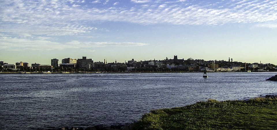 Newcastle Business District from Stockton, Australia