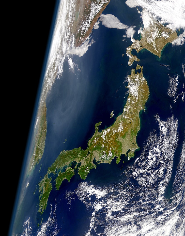 Japan seen from space