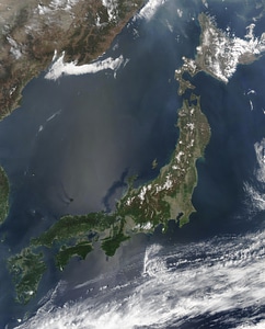 Satellite Image of Japan photo