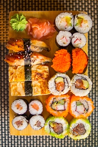 Colorful Sushi Japanese Dish