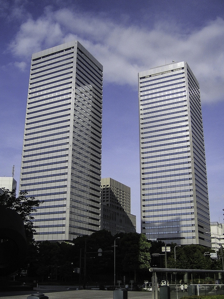 Twin Towers in Osaka, Japan