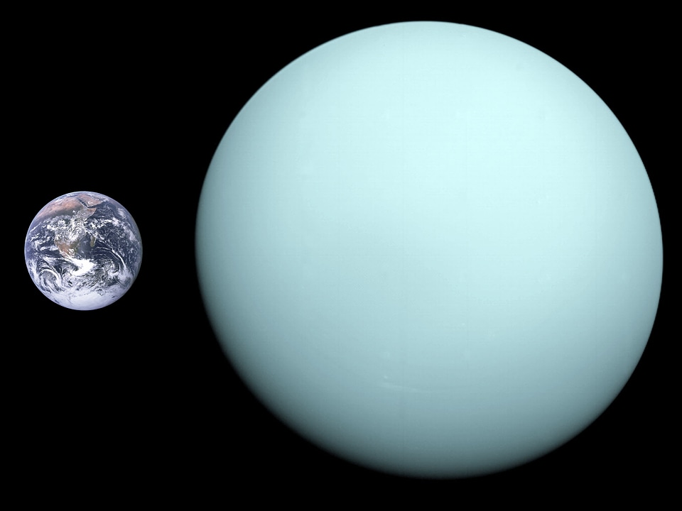 Comparison of Uranus and Earth