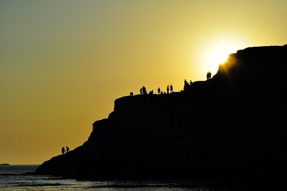 Sunset on the Mountain at Scala dei Turchi