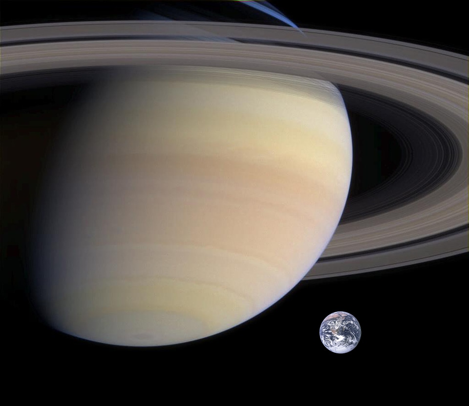Comparison of Saturn and Earth