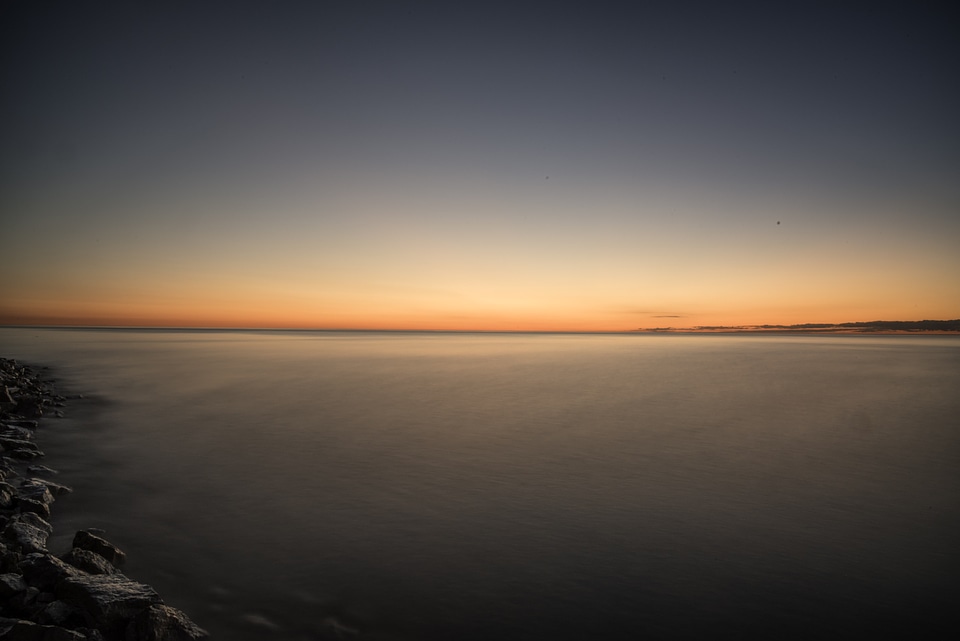 Daybreak over Lake Michigan photo