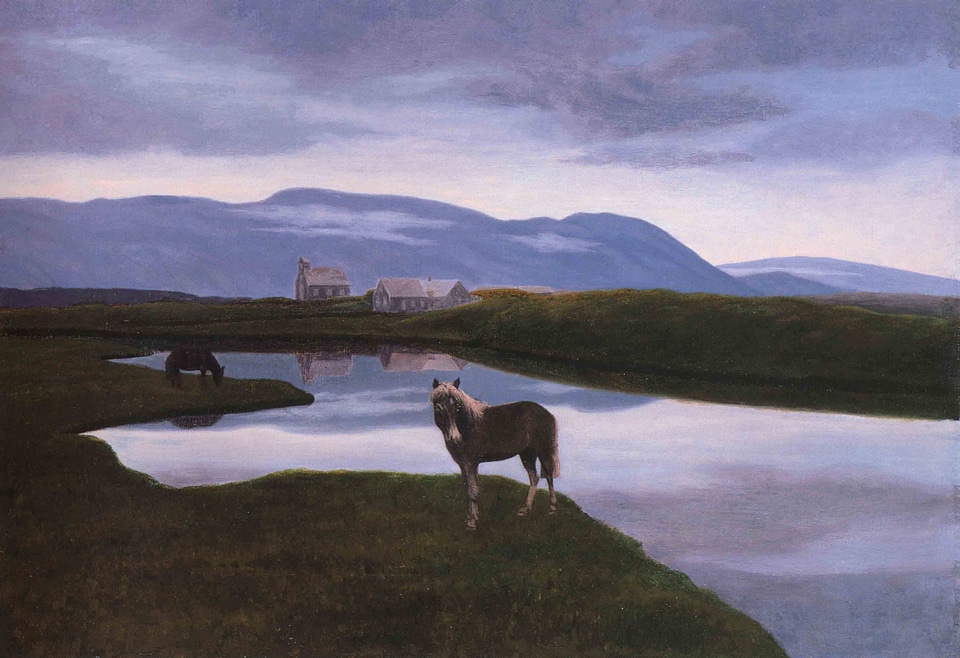 Painting of Horse and Landscape