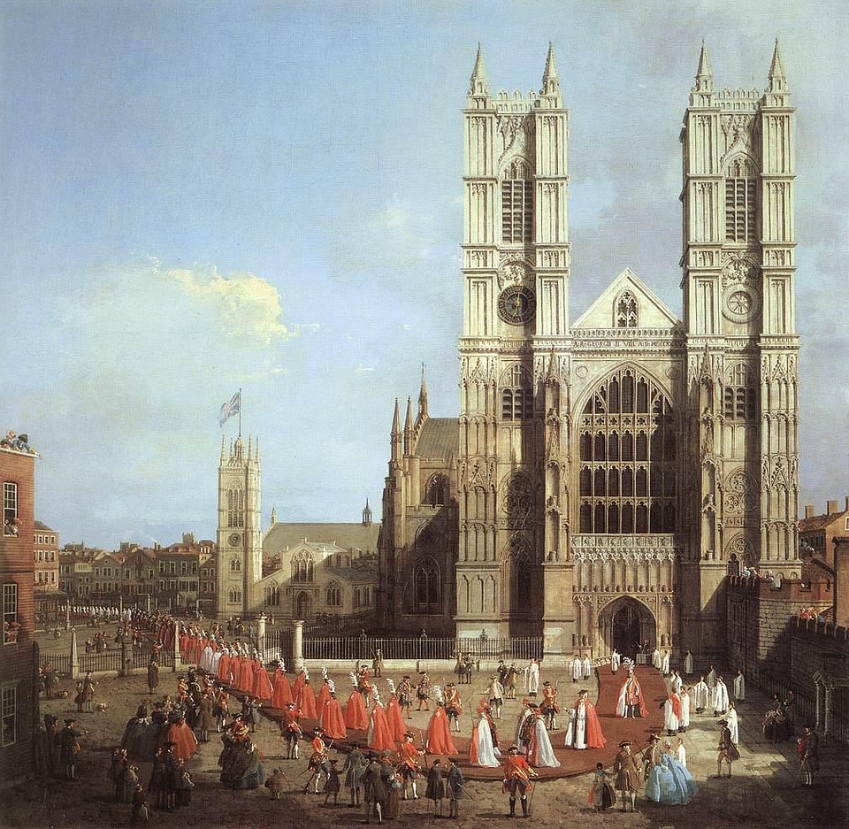 Westminister Abby in London with Knights of the Bath 