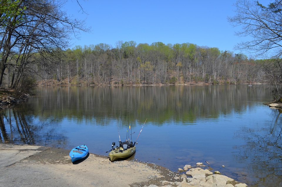Rocky Gorge Reservoir lake landscape