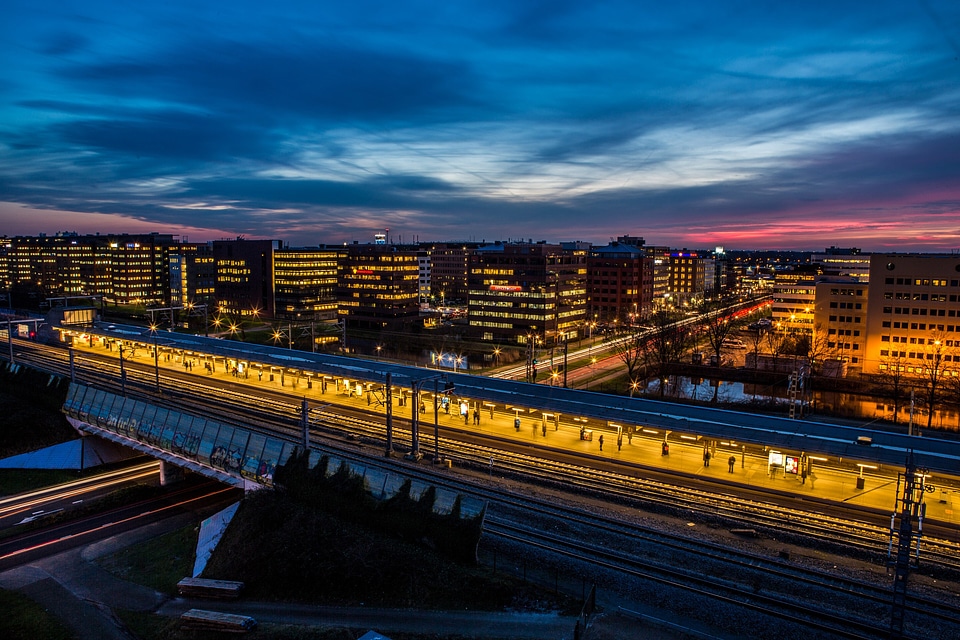 City overview in Amsterdam, Netherlands