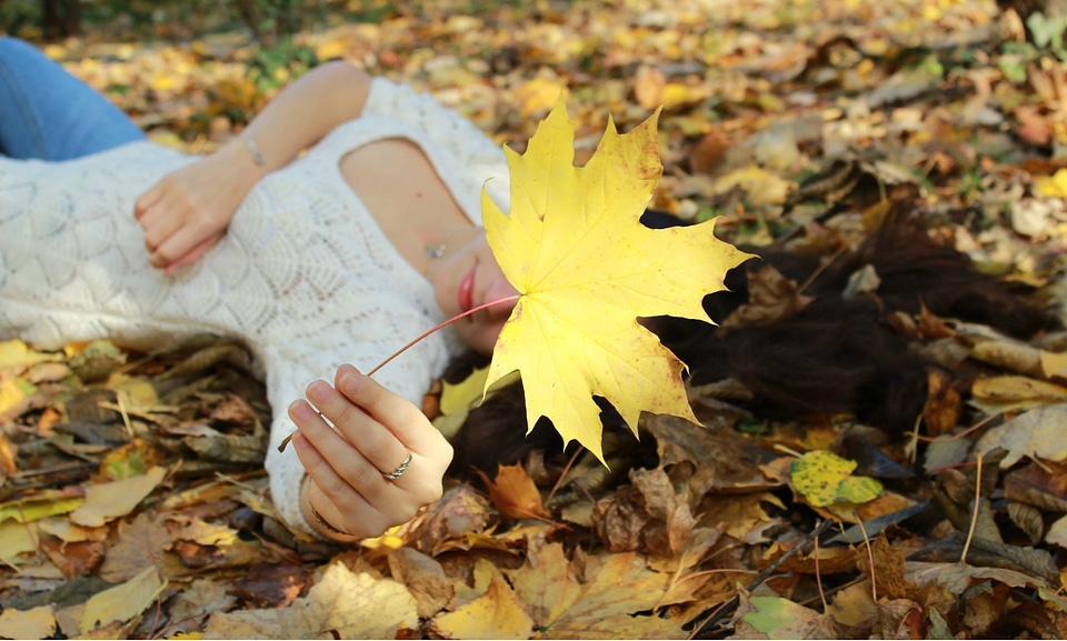 Girl yellow autumn