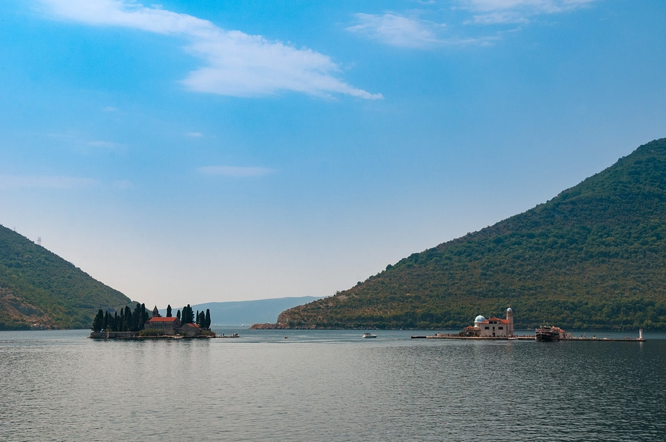 Landscape of the Bay of Kotor in Croatia