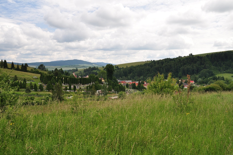 Landscape with town scenery in Slovakia