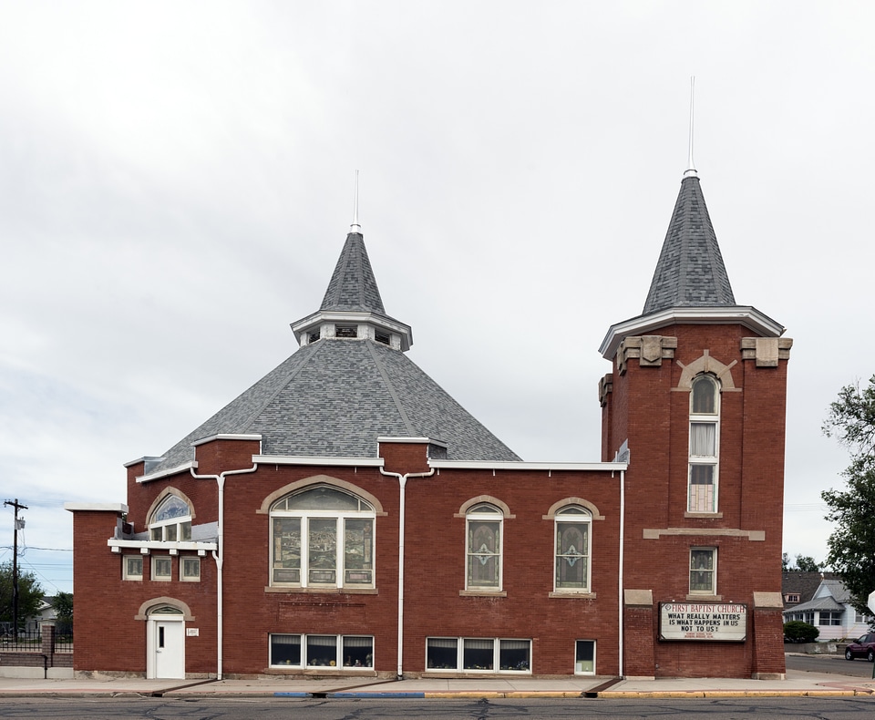 The First Baptist Church in La Junta, Colorado.