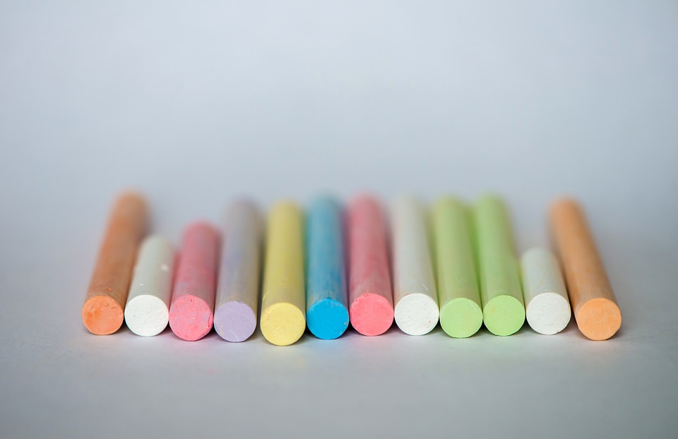 Colorful pieces of Chalk