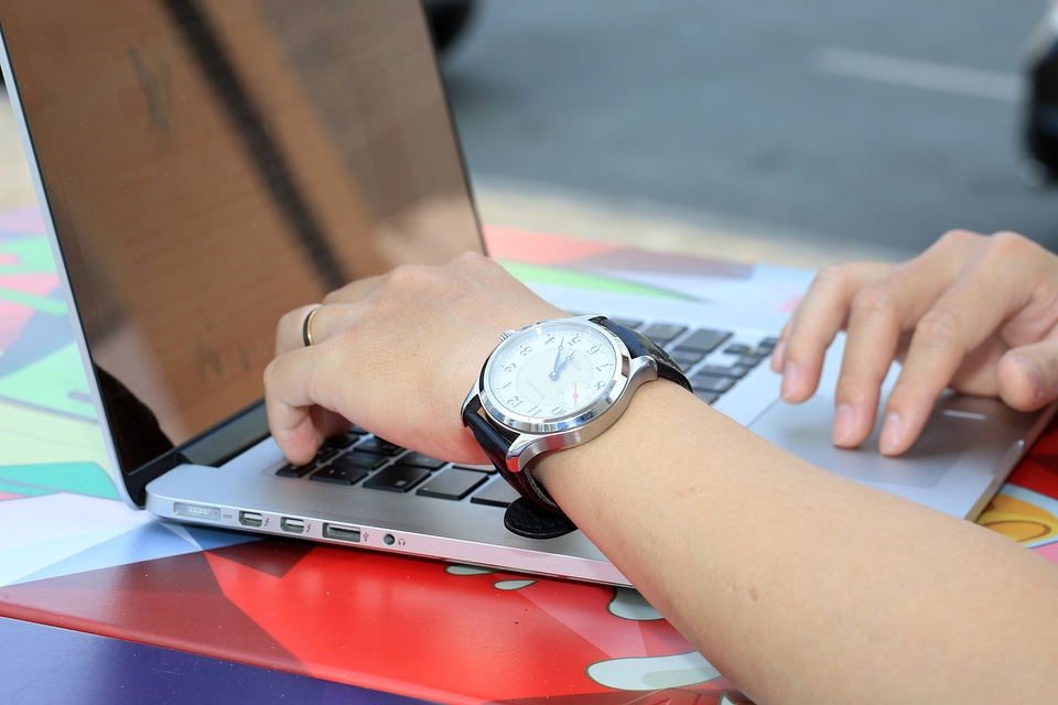 Working on the Macbook