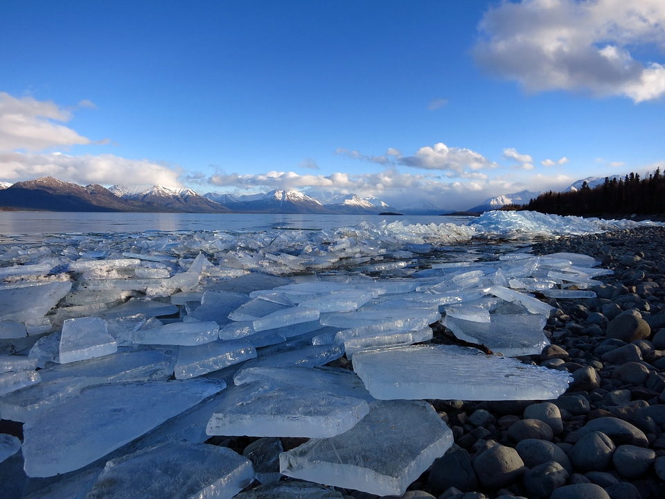Ice Breakup on Lake Clark in Alaska