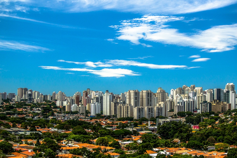 Clear Skyline of Sao Paulo in Brazil
