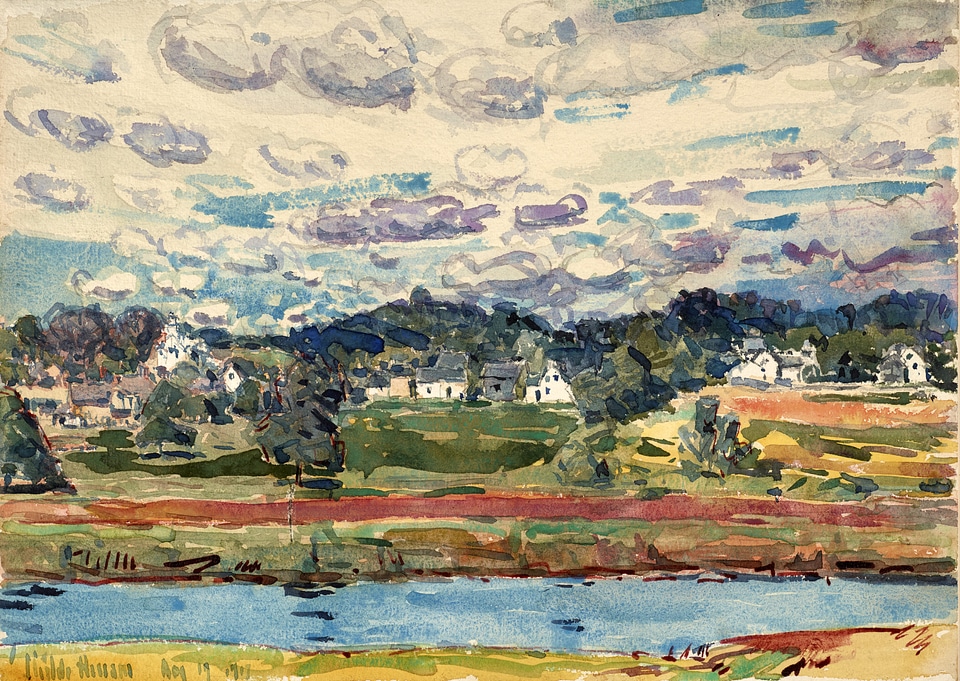 Newfields rural landscape in New Hampshire