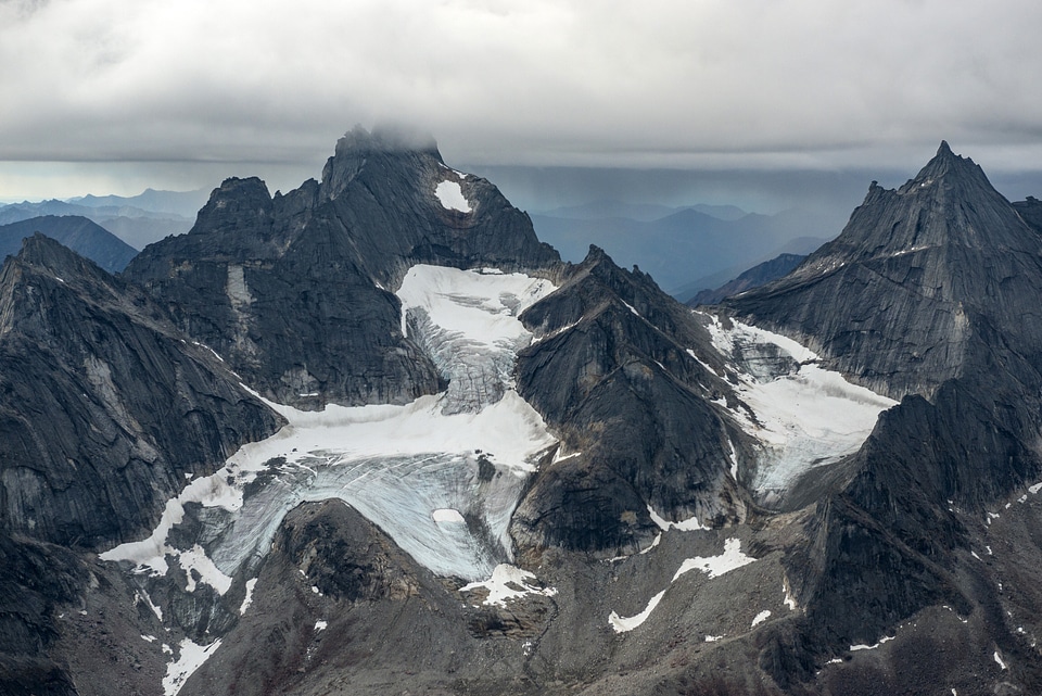 Flyover scenic view of Gates of the Arctic National Park, Alaska