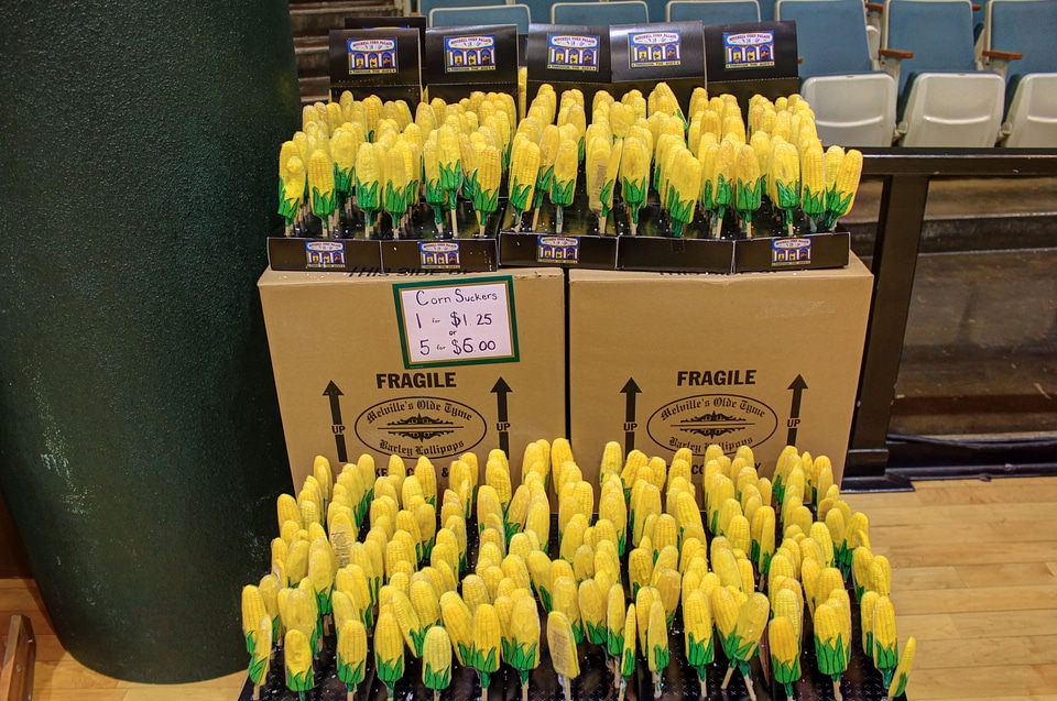 Rows of fake corn for sale in Mitchell, South Dakota