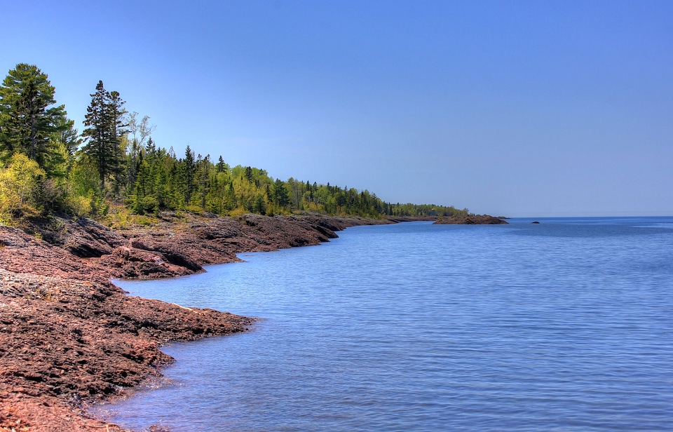 Shoreline of Lake Superior in the Upper Peninsula, Michigan