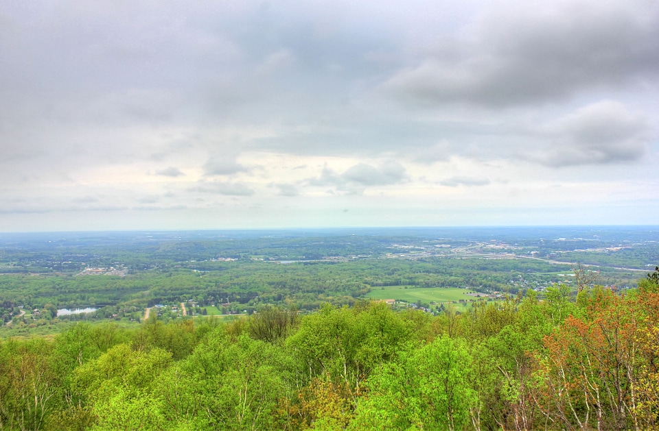 Landscape on an overcast day at Rib Mountain State Park, Wisconsin