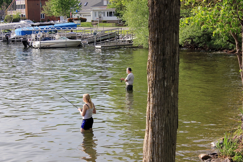 Two people fishing in Southern Wisconsin