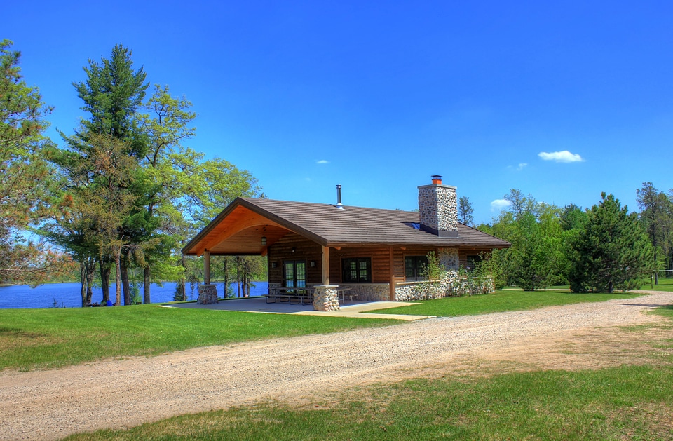 Shelter by Wood Lake at Governor Thompson State Park, Wisconsin
