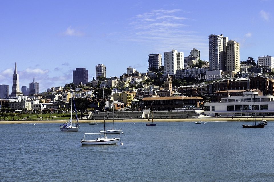 San Francisco skyline from Municipal Pier in California
