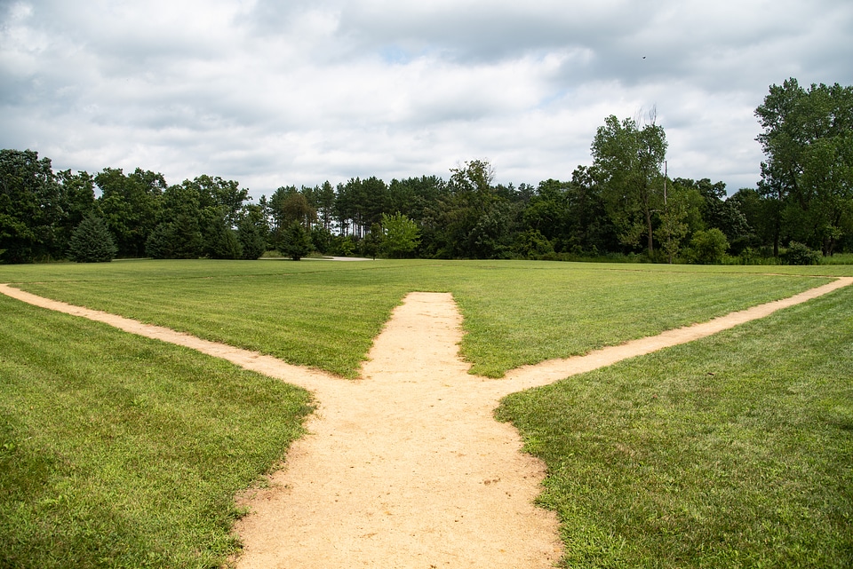 Baseball Diamond under the clouds