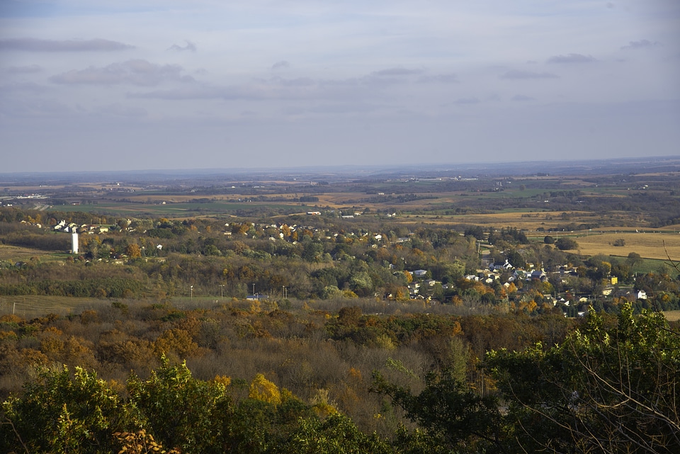 Town of Blue Mounds from the Tower landscape