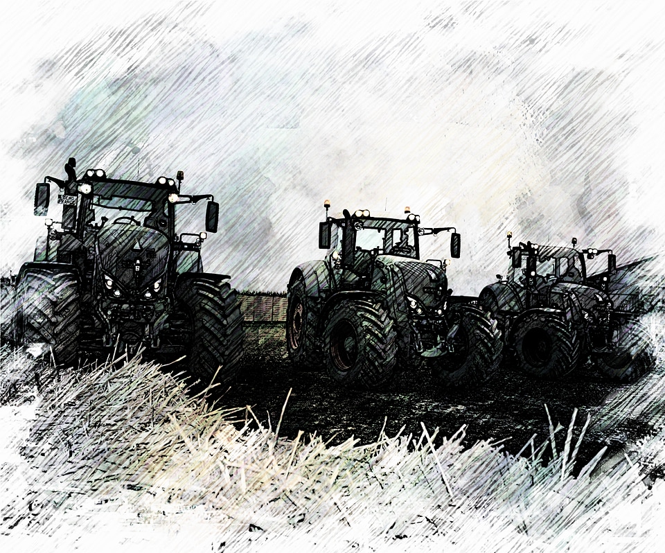 Drawing tractor fendt