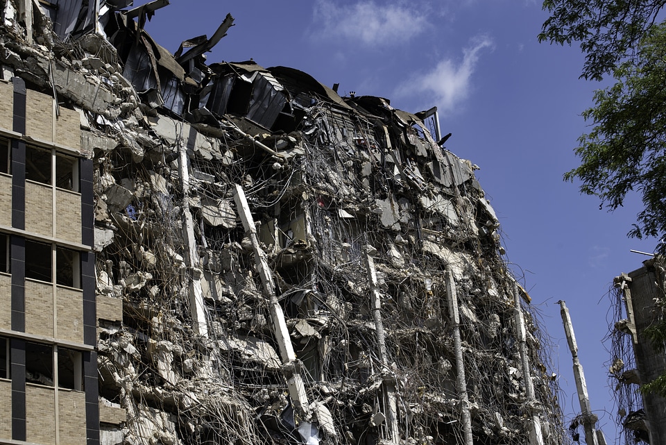Demolished DMV building