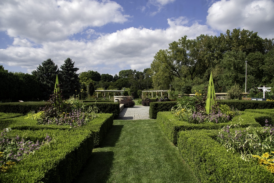 Landscape and hedges of the formal garden