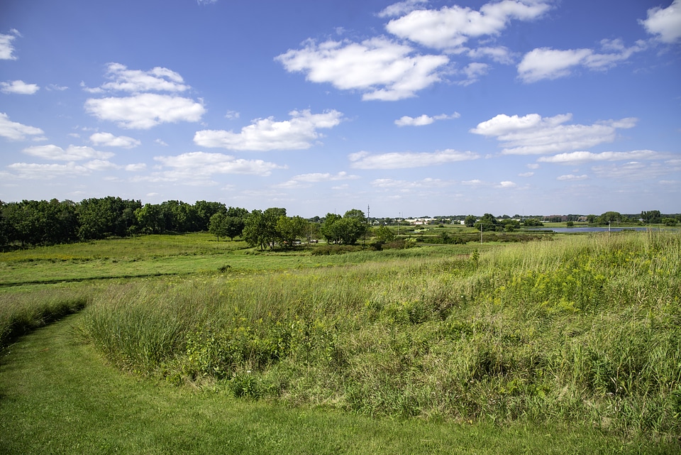 Landscape from the Hill with sky and clouds