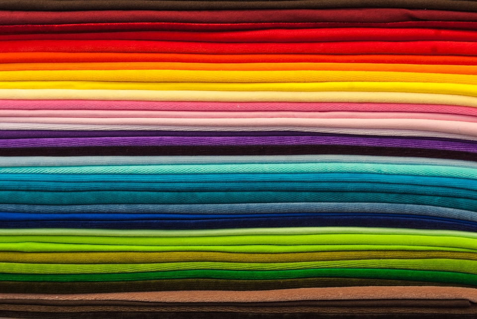 Fabric texture rainbow