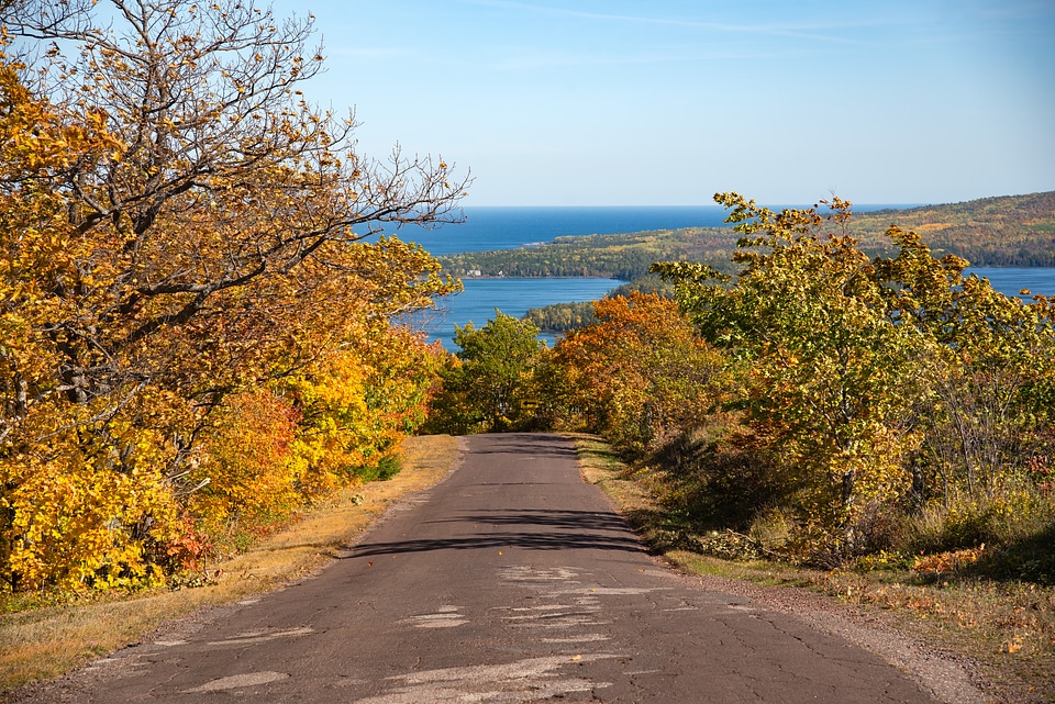 Road on Brock Mountain Driveway during Autumn