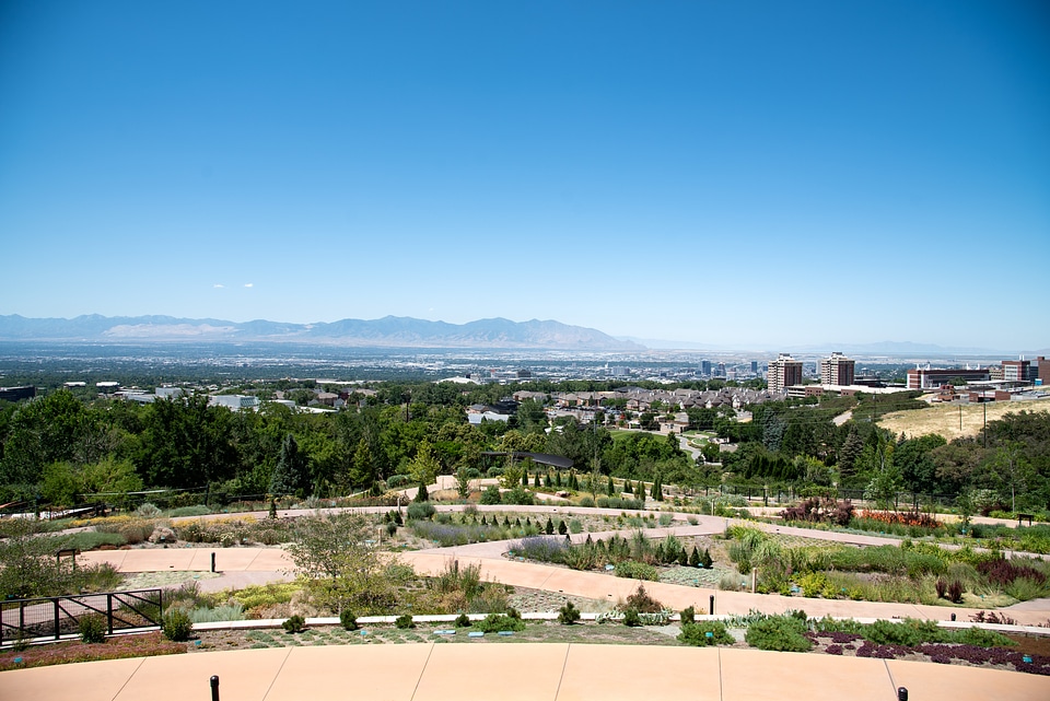 Overlook on Salt Lake City from Botanical Gardens