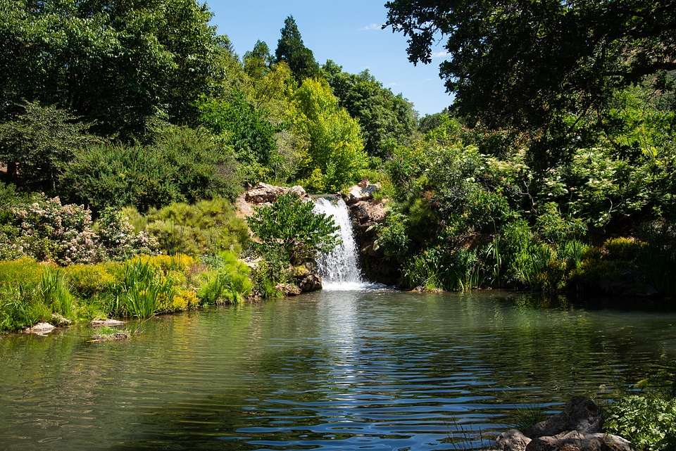 Waterfall with pond landscape
