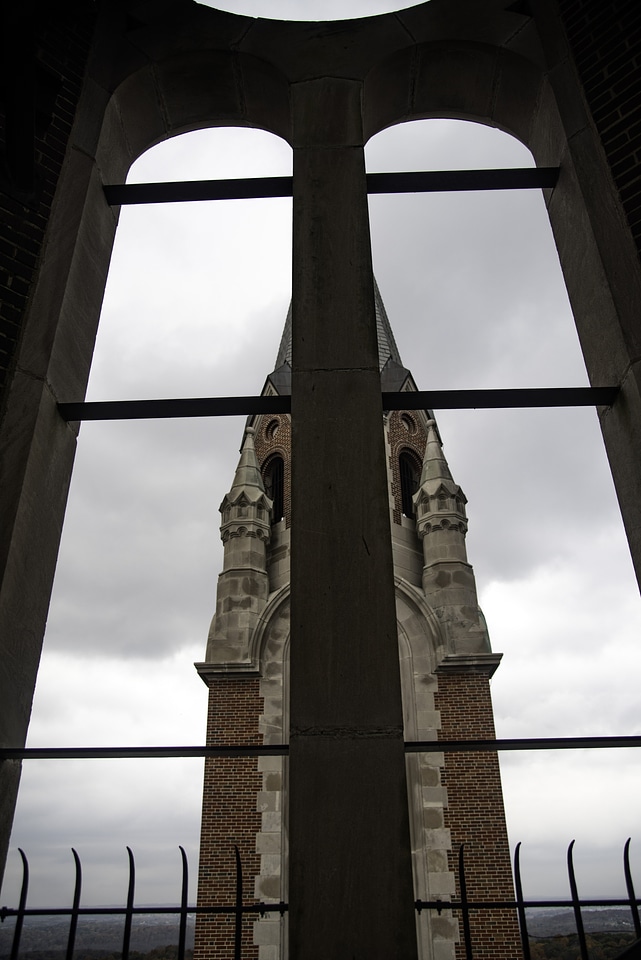 Church Spire through the window