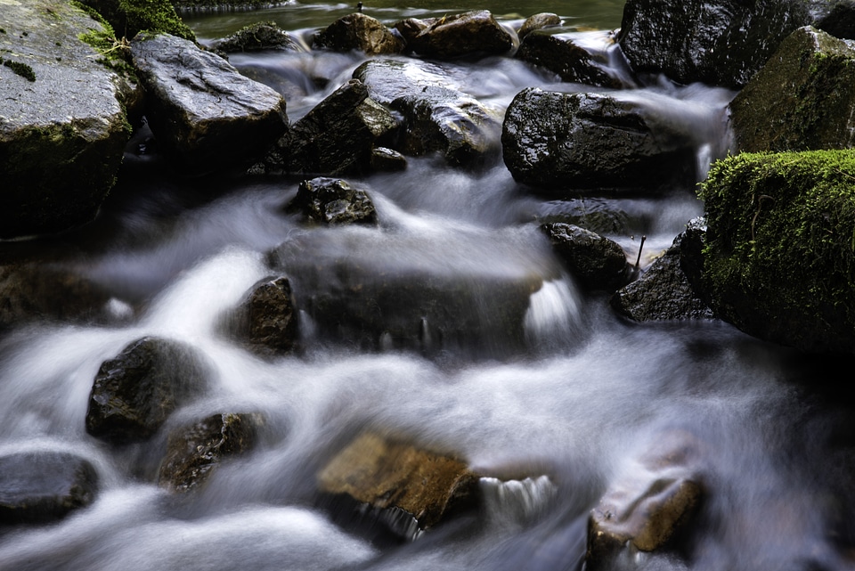 Close-up of the rapids