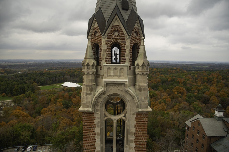 Cathedral Spire and Autumn Landscape