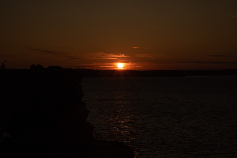 Sunset over the Lake Superior landscape