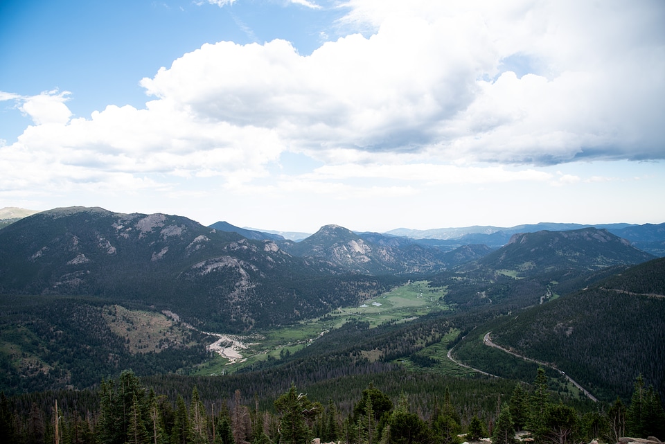 Big Clouds over the mountain landscape