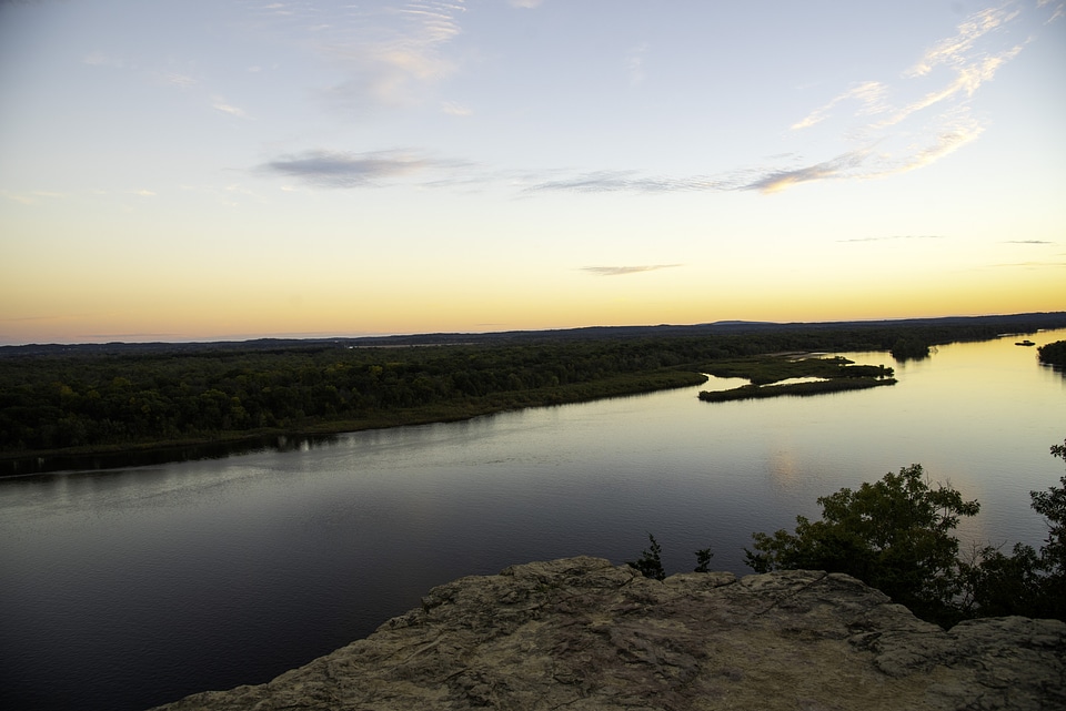 River Valley dusk landscape at Ferry Bluff