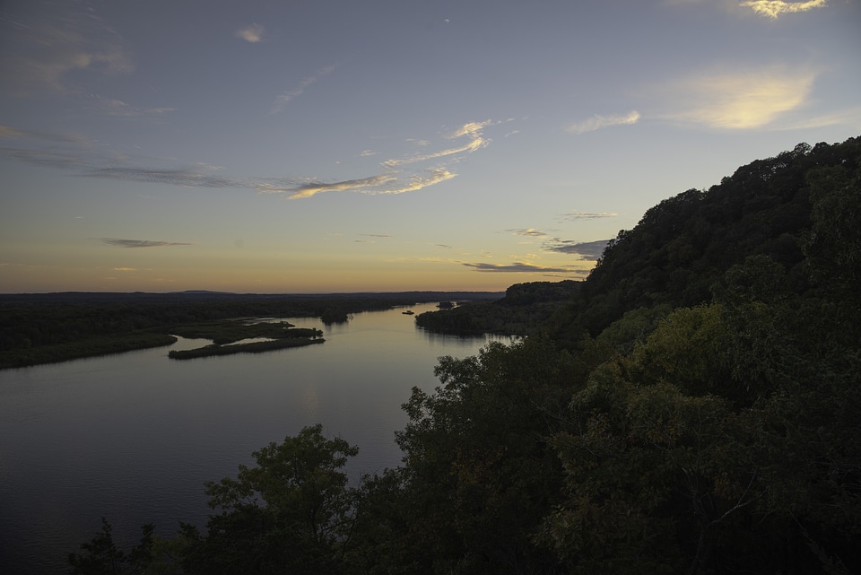 Dusk Ferry Bluff Overlook
