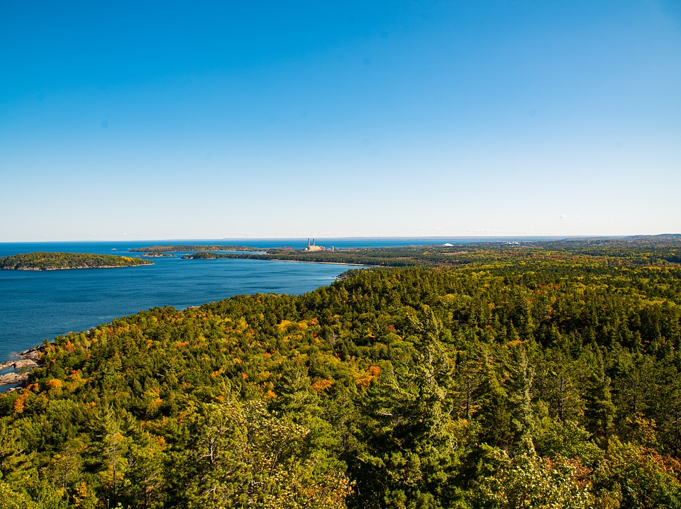 Superior Bay, Autumn Forest, and Pier