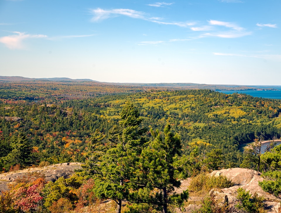 Forest and Lake Superior landscape at Marquette