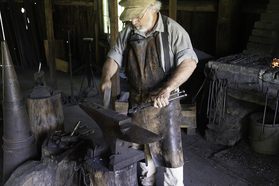 Blacksmith working on the Anvil